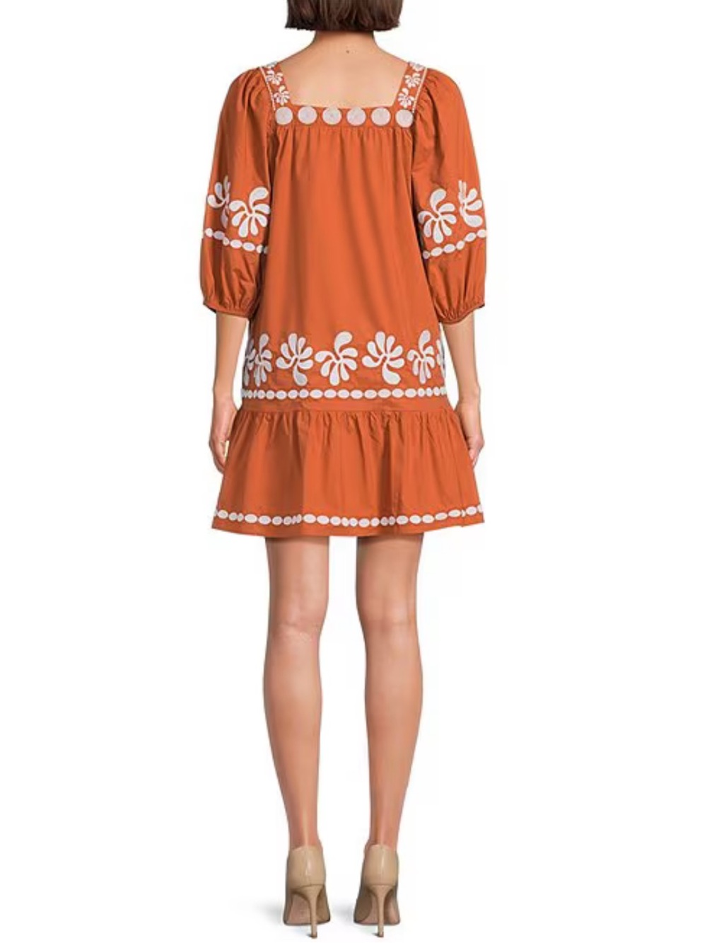NWT J.Marie Amalia Embroidered 3/4 Sleeve Square Neck Dress Sz XL - Picture 5 of 16